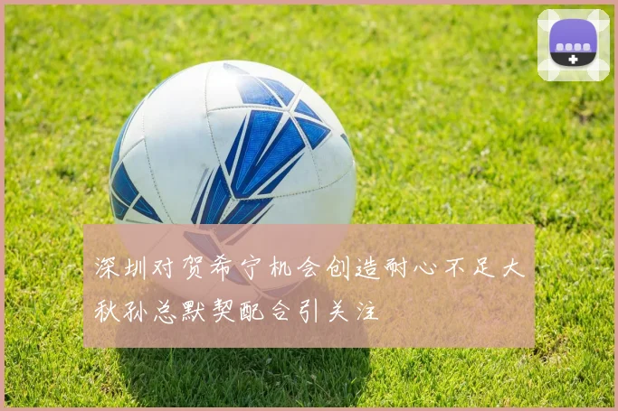 深圳对贺希宁机会创造耐心不足大秋孙总默契配合引关注